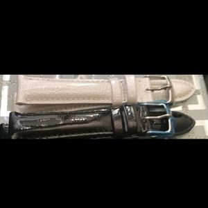 Authentic Michele leather watch band